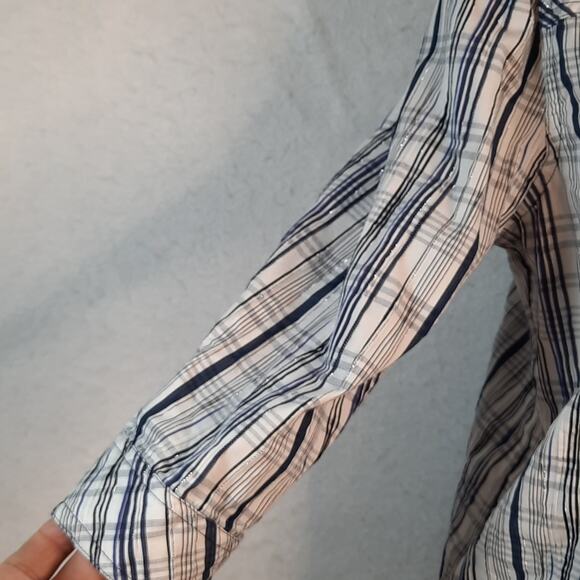 TanJay Jacket Top Shacket Womens 10 Metallic Buttons 3/4‎ Sleeve Casual - Picture 5 of 14